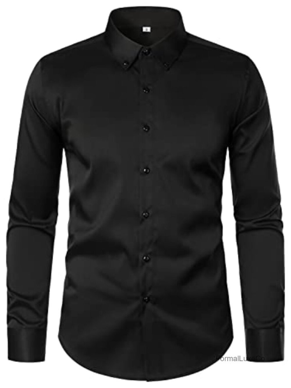 Men's Long Sleeve Button Down Dress Shirt Slim Fit Casual Solid